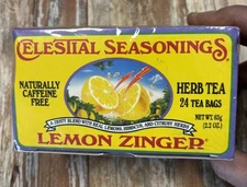 Celestial Seasonings Vintage 1986 Lemon Zinger 24 Bag Tea Nos Sealed Box!
