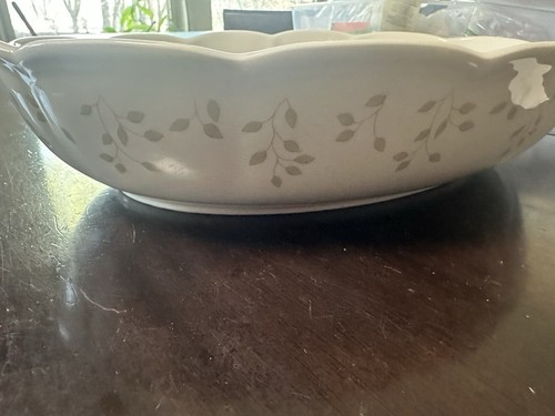 LENOX Scalloped Oval Baker Serving Dish BUTTERFLY MEADOW 13” - Picture 5 of 7
