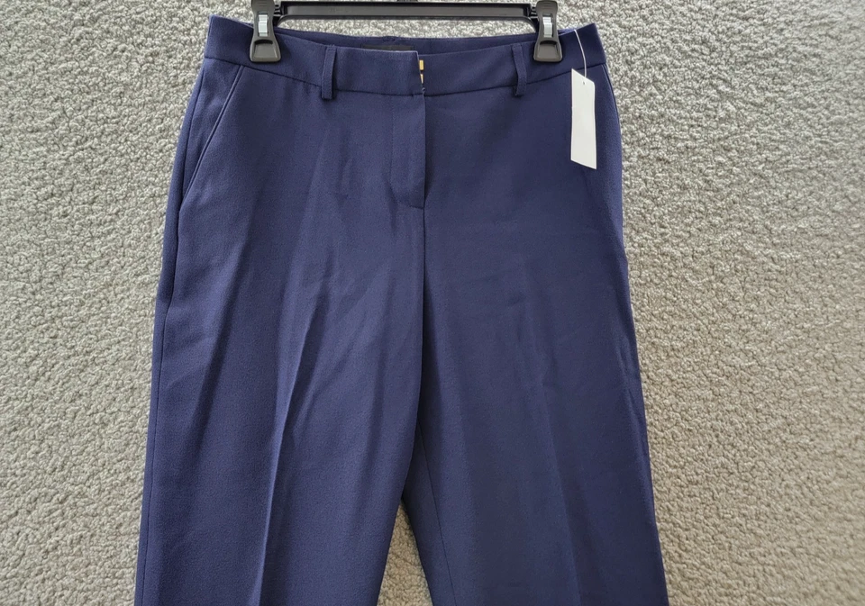 Tahari ASL Mid Rise Straight-Fit Pantsuit Women's 4 Midnight Navy Hook & Bar - Image 3 of 4