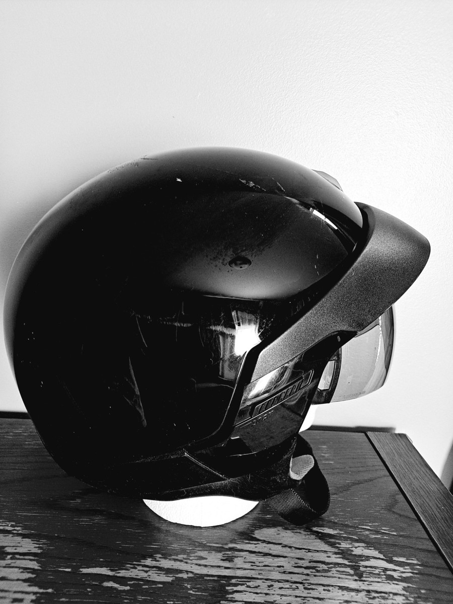 SCORPION EXO-100 OPEN-FACE HALF HELMET VISOR EYE LENS GLOSS BLACK