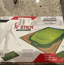 GoSports Chip N'Stick Golf Game - Includes 16 Grip Golf balls, and Chipping Mat