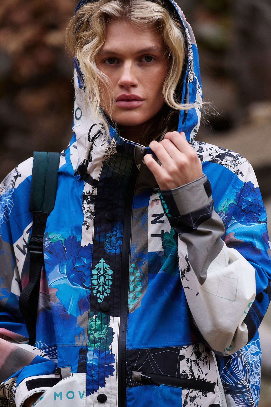 Free People Floral Rain Jacket - Size Medium