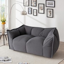 Corduroy Bean Bag Chair Comfy Lounge Lazy Sofa Firm Filling for Reading Gaming