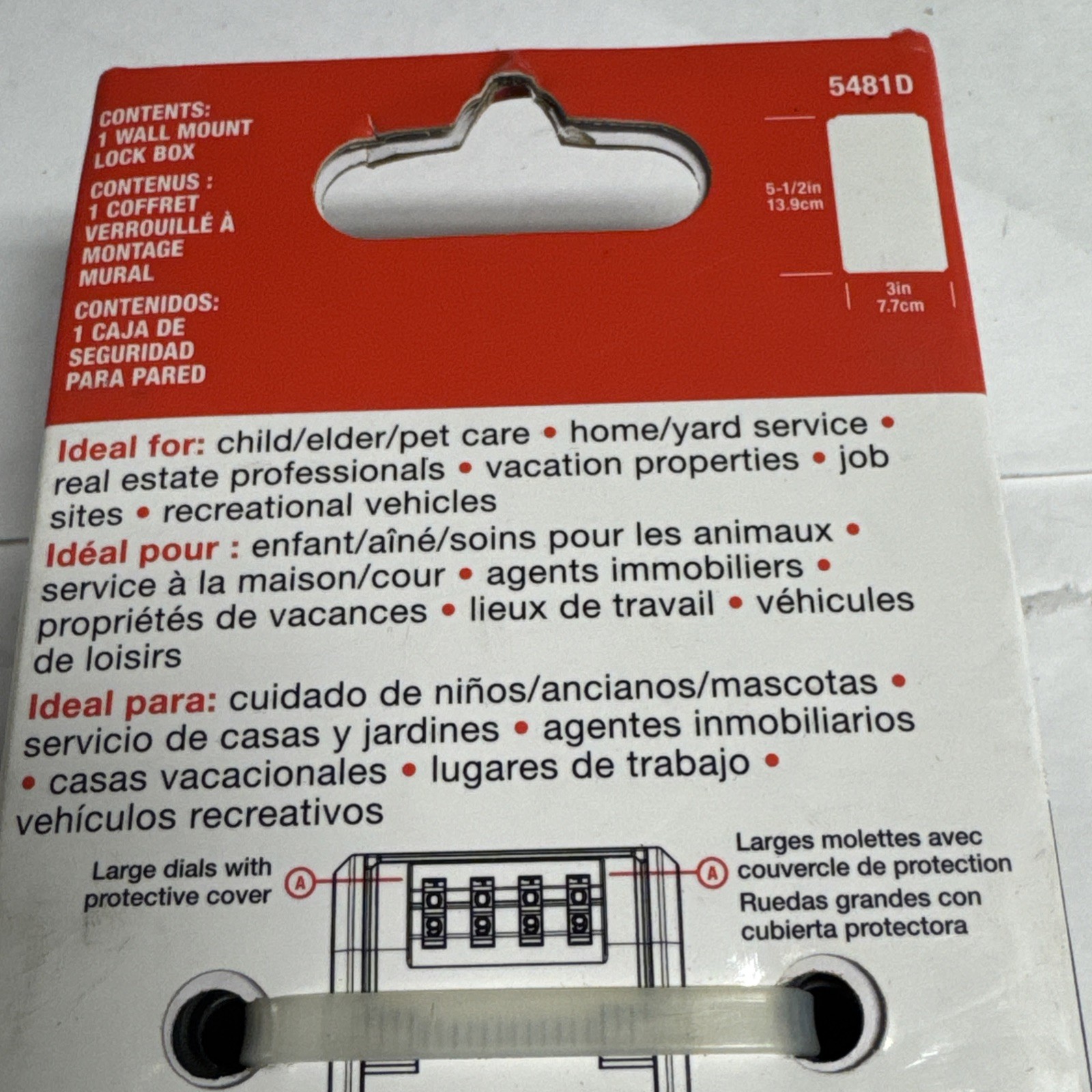 Master Lock 5481D Wall Mount Key Safe Lock Box Storage Solution