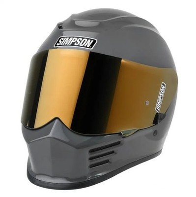 SIMPSON SPEED ROAD MOTORCYCLE HELMET ARMOR/GREY 1129999 MEDIUM