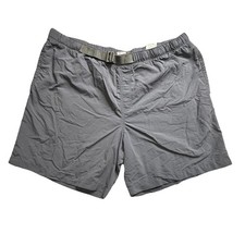 Columbia Shorts Mens XL Gray Omni Shade Sun Protection Swim Mesh Lined Belted