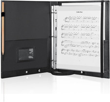 Premium Choral Muisc Folder, PU Choir Folder with Hand Strap and Internal Retent
