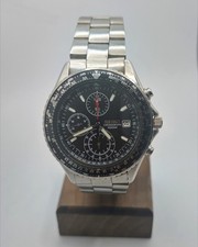 Vintage Seiko Flightmaster Pilot 7T92-0CF0 Chronograph Quartz Watch. 