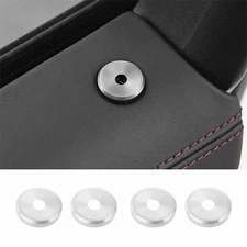 Ring Trim Inner Door Lock Down Bolt 2015-2021 Silver Aluminum For Porsche Macan