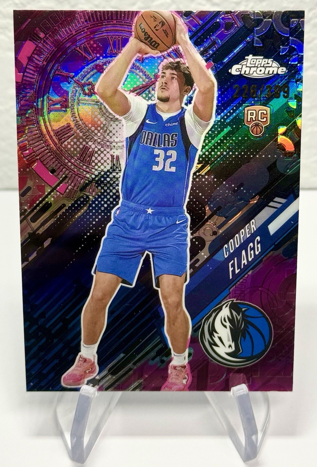 2025-26 Topps Chrome Cooper Flagg Go Time Magenta Refractor /399 Rookie RC