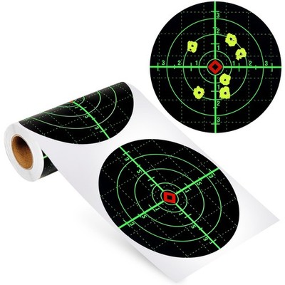 6'' Splatter Shooting Targets Stickers - 100 Pack Self-Adhesive Paper for Range