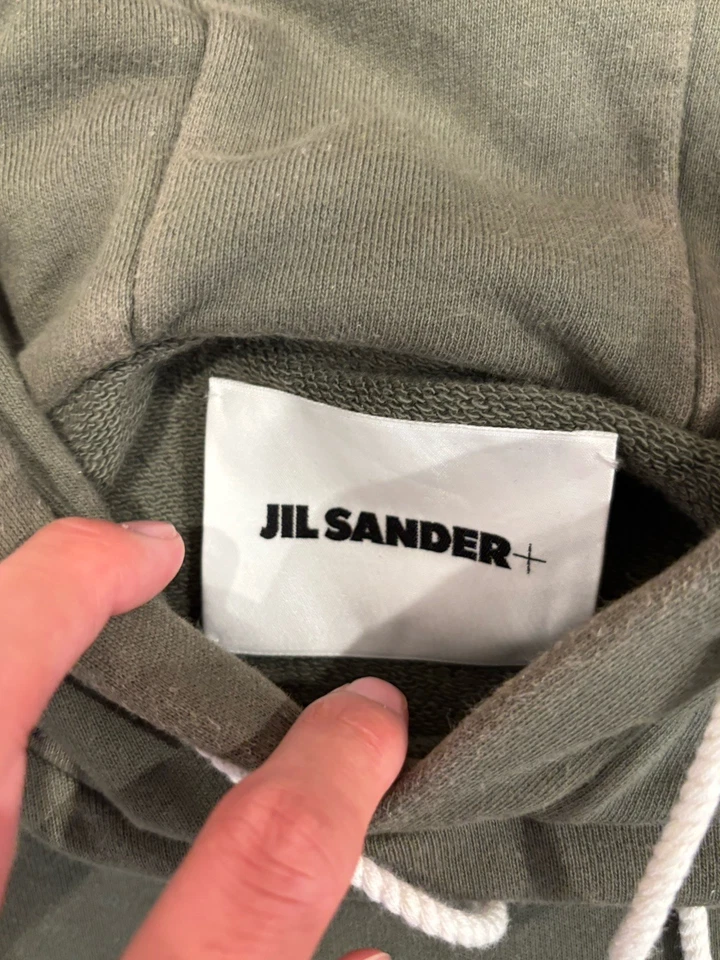Sudadera con Capucha Jill Sander Verde Oliva Para Hombre Mediana Ligera Bordada Foto 4 de 4