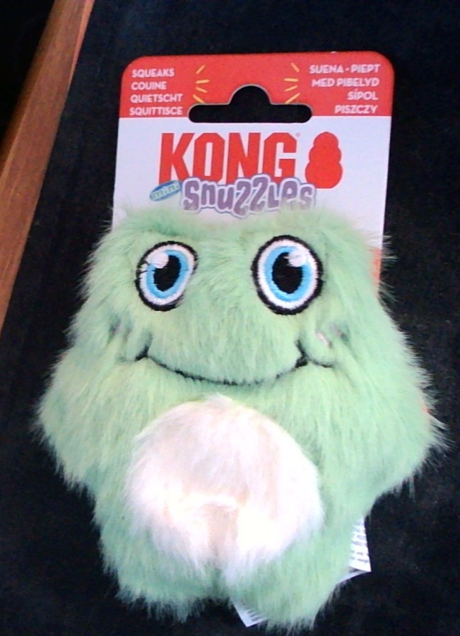 Kong Snuzzles Mini Frog XS (extra small) 10cm approx. Soft, squeaky dog toy. New