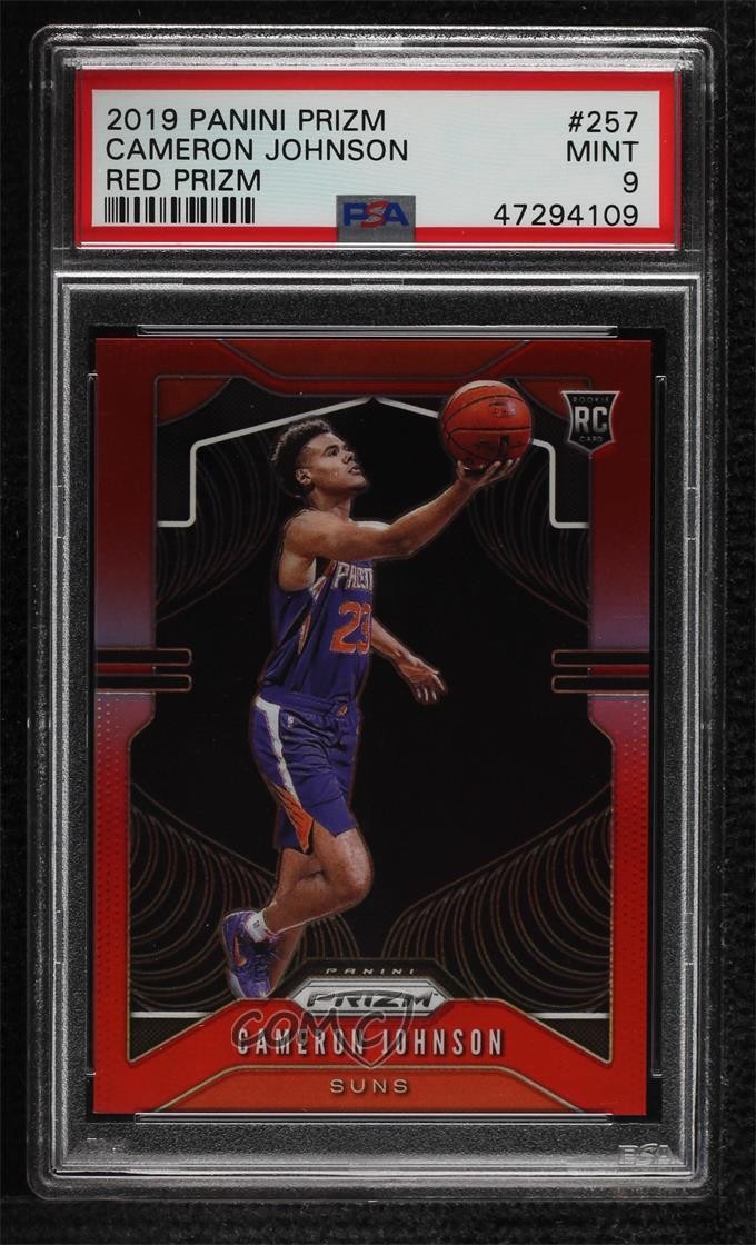 2019-20 Panini Prizm Red 264/299 Cameron Johnson #257 PSA 9 MINT Rookie RC uk2