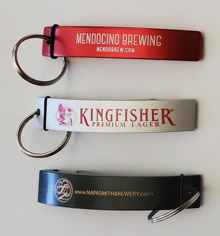 3 DIFF. MENDOCINO NAPA CAL. MICRO CRAFT BREWING ALE BEER SODA CAP BOTTLE OPENERS