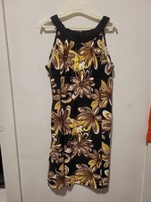 Abito estivo Jessica Howard nero stampa floreale taglia 10