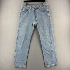 Vintage Levis Jeans Mens 34x30 Fits 33x29 501 Straight 90s Made in USA
