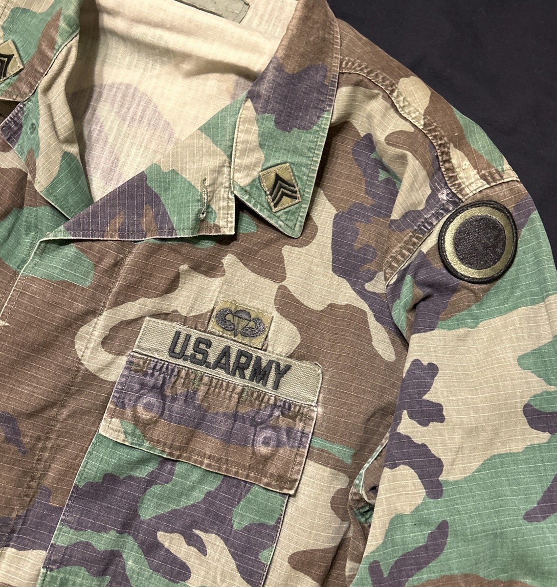 US Army BDU Coats (2) Size LR/XLR I Corps E5/E6 Jump/Air Assault