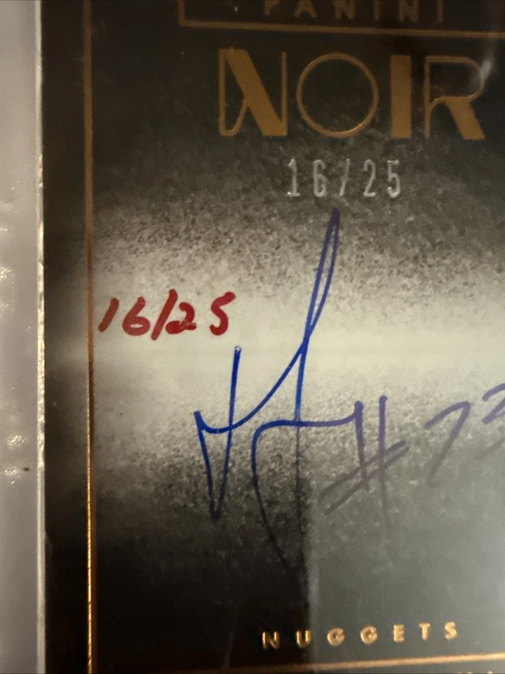 2015-16 Panini Noir Jusuf Nurkic autógrafo automático #16/25 pepitas leer descripción Foto 2 de 4