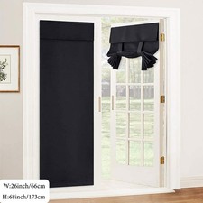 Blackout Door Blind Curtain Tie Up Thermal Kitchen Balcony Window Shade Panels