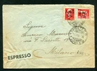 A.M.G. V.G. 1945 b. express aff.ta from TRIESTE to Milan