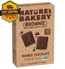 Nature  s Bakery Double Chocolate Brownie Bars 10 Twin Packs 15.9oz