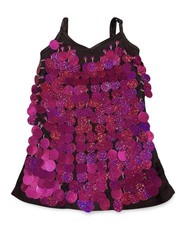 Tag 1080 Dance Pageant Costume Sequin Top Black Purple Size Medium Child