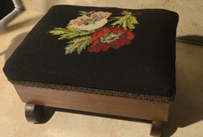 Antique Needlepoint stool
