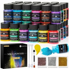 Mica Powder  36 Colors - 10g/Bottle of Natural Pigment Powder for Epoxy Resin  ...