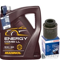 Bosch ÖLfilter+Mannol Combi ÖL Passend FüR 1.2+1.4 Audi A1 VW Polo Skoda Fabia