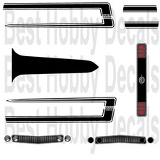 Mustang 1969 Boss 302 w/ Grills 1/64th HO Scale Slot Car Decals