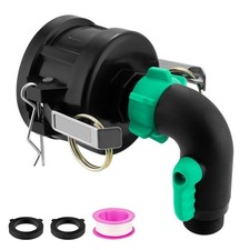 IBC Tote Adapter 2 Inch Cam Lock Fitting 275-330 Gallon Tank 3/4 Inch Elbow