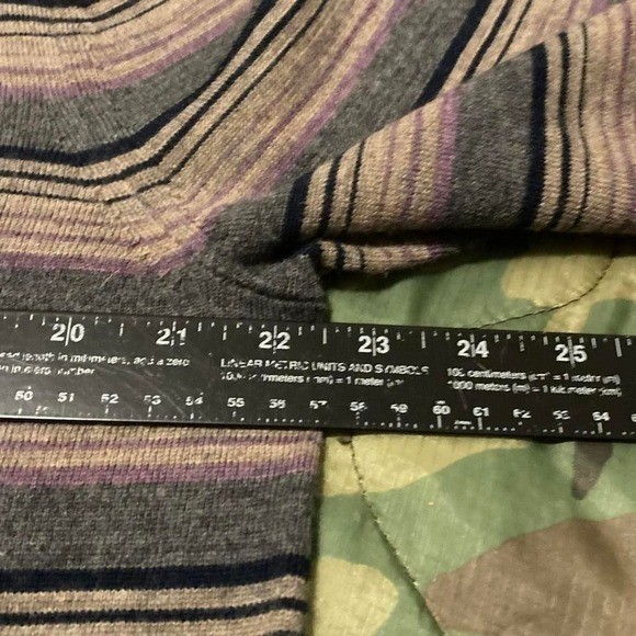 Vintage Banana Republic Merino Wool Striped V-Neck Sweater L image 6