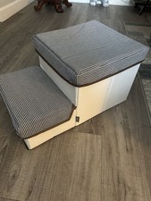 Foldable Dog Stairs/Steps 2-Tier Pet Steps Storage and Adjustable Steps 20 Max