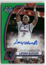 2024-25 Bowman U Chrome #95 Layden Blocker Prospects AUTO Green #/99 ☘️625