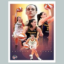 #0639 P-8X10 Caitlin Clark Montage Glossy Photo Fast-Secure First Class Shipping