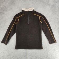 Kuhl Alfpaca Fleece 1/4 Zip Pullover Mens S Brown Sherpa Lined Collar