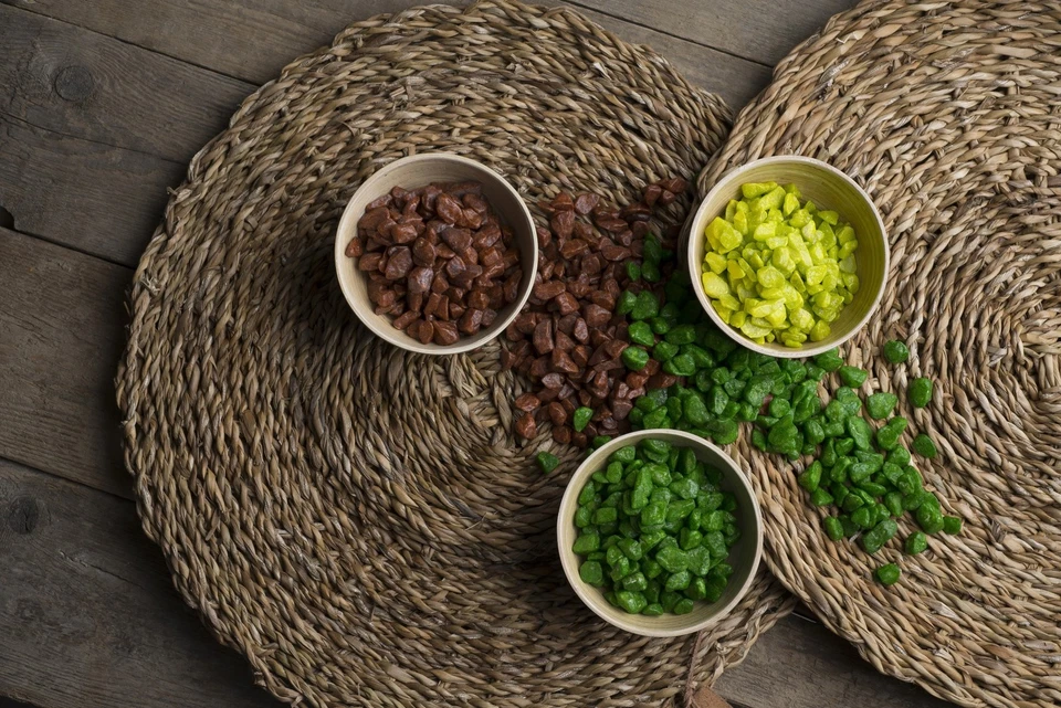 1kg DEKOSTEINE Farbsteine Dekokies Granulat Bunte Steine Deko DIY Hochzeitsdeko - Bild 3 von 3