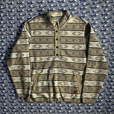 RedHead Ranch Killdeer Fleece Mock Neck Pullover Men's Large Grey Brown