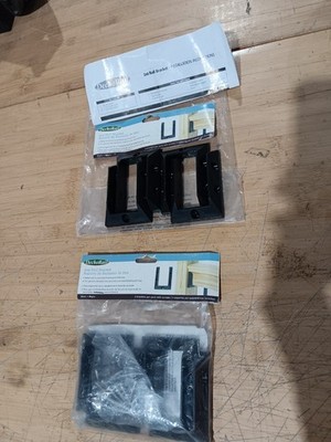DeckoRail 2x4 Black Rail Bracket 8-Pack with Screws, Plastic deck railing hanger