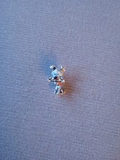 Origineller Charm, silber Hund mit Knochen, top Zustand