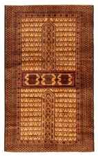 3'8" x 6'4" Traditional Vintage Hand Knotted Oriental Carpet Wool Area Rug