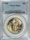 1944 Walking Liberty Half Dollar, MS 66 PCGS, NR