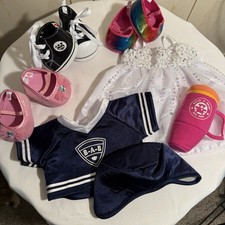 Build-A-Bear Workshop Lot Clothing/shoes/acc. Wedding, thermos Ready to play 