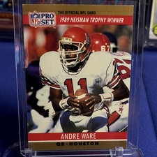 Andre Ware Pro Set 1990 Rookie NFL Football Trading Card. rookie card picture