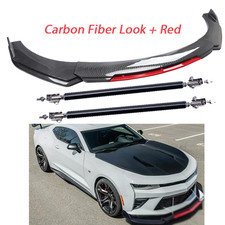 For Chevrolet Camaro1carbon Fiber Front Bumper Lip Spoiler Splitter Strut Rods For Chevrolet Camaro1carbon Fiber Front Bumper Lip Spoiler Splitter Strut Rods