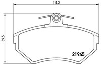 Brembo P 85 032 Bremsbelagsatz, Scheibenbremse For Seat VW