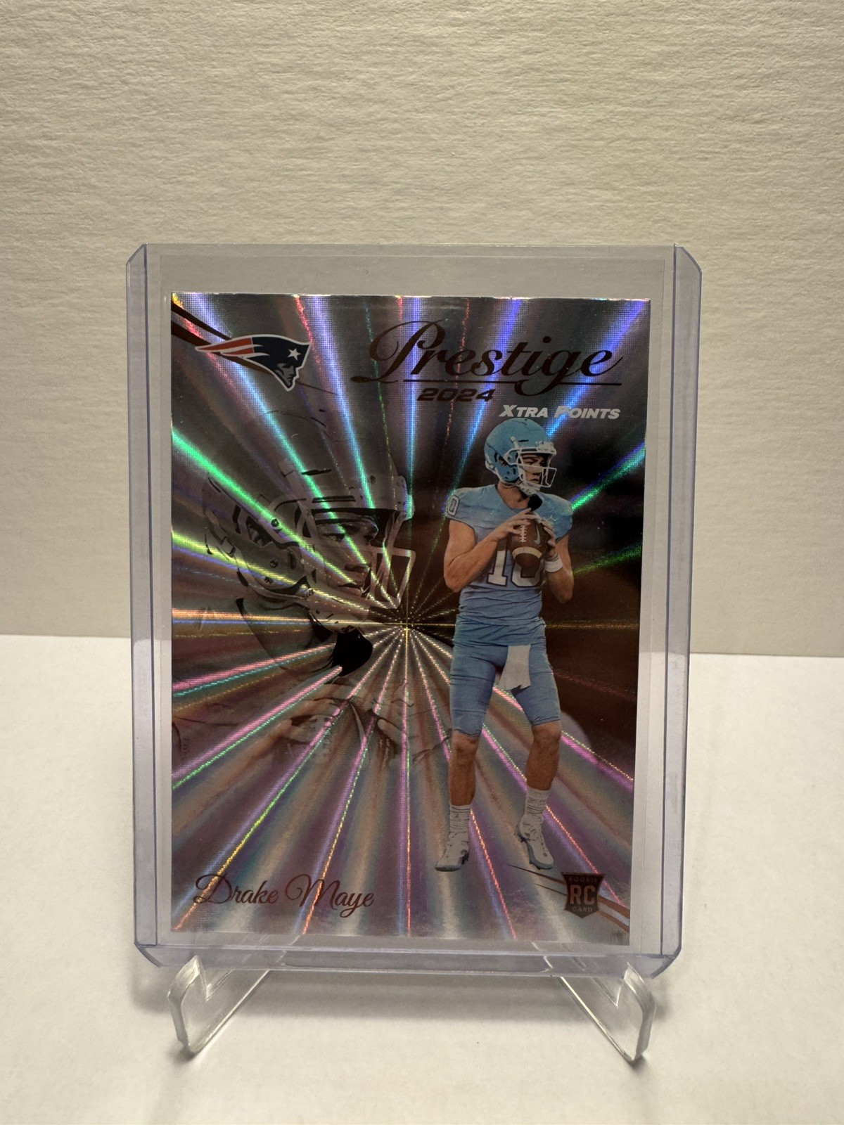 2024 Panini Prestige Xtra Points Drake Maye Sunburst  #304 RC