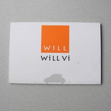 Catalog Toyota Will Vi Postcard Style Car Catalog with Wear from Japan