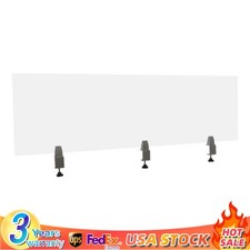 Rectangle Office Partition Translucent Desk Divider Modern Desktop Privacy Panel